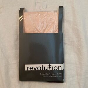 Pink large child footed tights